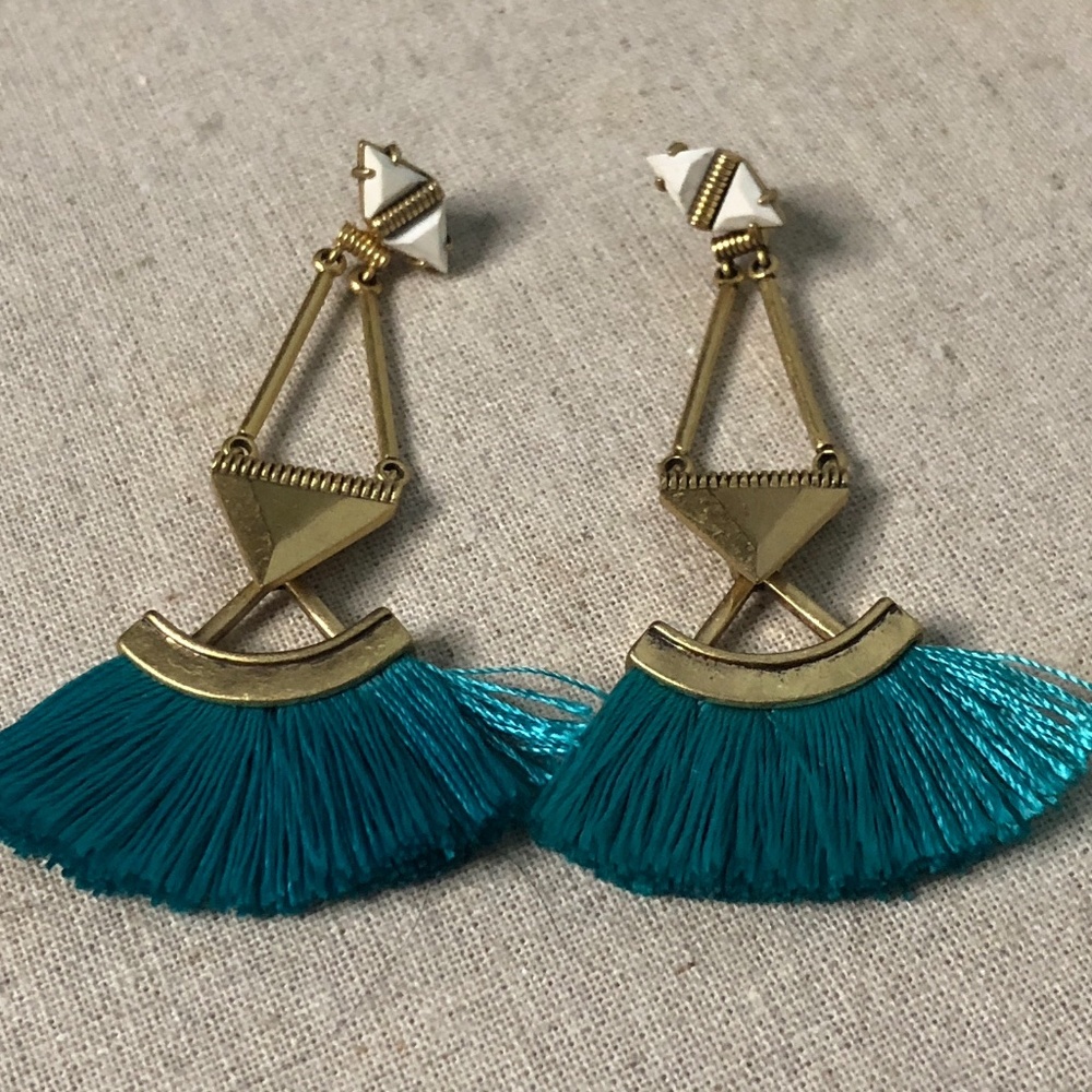 Stella & Dot Lotus Tassel Earrings